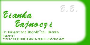 bianka bajnoczi business card